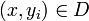 (x,y_i)\in D